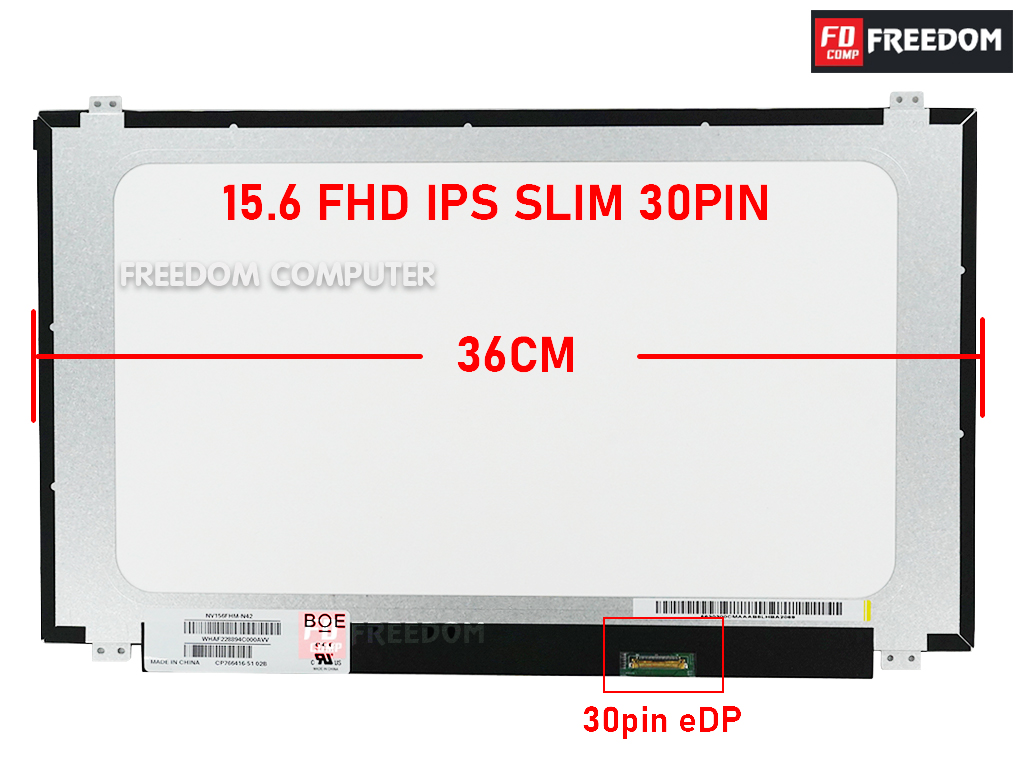 จอโน๊ตบุ๊ค-LED PANDA BOE 15.6 จอ LED 15.6 SLIM 30 PIN FULL HD (IPS) (1920X1080) มีหูยึด