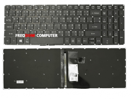 KEYBOARD ACER คีย์บอร์ด Acer Aspire V3-575G E5-523 E5-573 E5-573G E5-574 E5-575 E5-722 E5-772 E5-774 V5-591 V5-591G ไทย อังกฤษ มีไฟ 