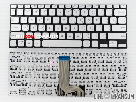 KEYBOARD ASUS คีย์บอร์ด ASUS  Vivobook X412F X412FA X412U X412UB X412UA X412D X412 (สีเงิน Silver) 