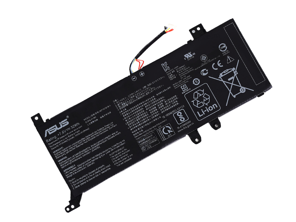 แบตเตอรี่โน๊ตบุ๊ค (แท้) B21N1818-1 ASUS X509JA X509F M509 M509D X515 ...