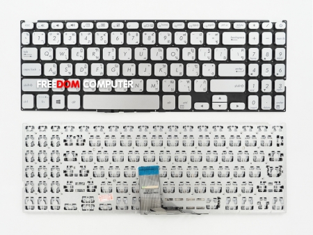 KEYBOARD ASUS คีย์บอร์ด ASUS X512D X512F TH-EN สีเทา(SILVER) ไม่มีไฟ 