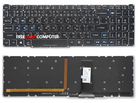 KEYBOARD ACER คีย์บอร์ด ACER NITRO 5 AN515-54 BLACK PREDATOR HELIOS 300 PH315-52 PH317-53 ไทย อังกฤษ 