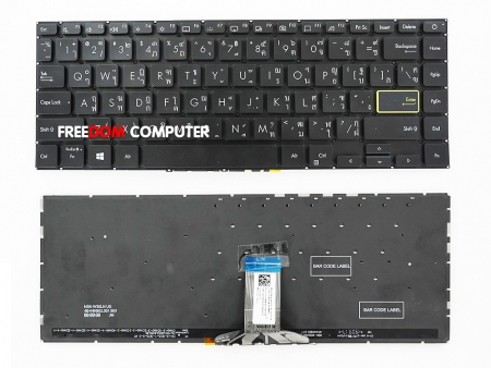 KEYBOARD ASUS คีย์บอร์ด ASUS VIVOBOOK D413D S413F S413E ไทย อังกฤษ สีดำ 