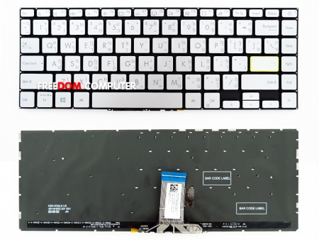 KEYBOARD ASUS KEYBOARD คีย์บอร์ด ASUS VIVOBOOK D413D S413F S413E ไทย อังกฤษ สีเทา 