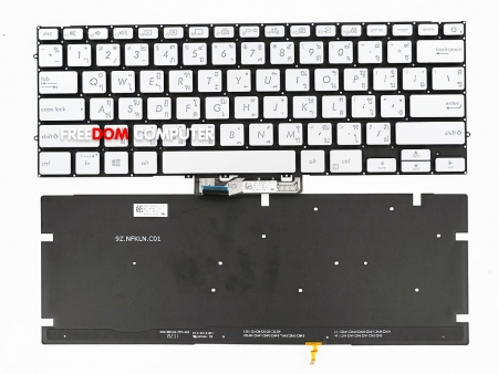 KEYBOARD ASUS คีย์บอร์ด ASUS VIVOBOOK S14 S431F 431F s431fa s431fl UX431 UX431FL UM431 UM431D UM431DA TH EN สีเทา มีไฟแบล็คไลท์ 