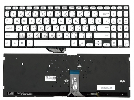 KEYBOARD ASUS คีย์บอร์ดโน๊ตบุ๊ค ASUS Vivobook S530U S530F ไทย-อังกฤษ สีเทา มีไฟ Backlight 
