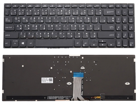 KEYBOARD ASUS คีย์บอร์ดโน๊ตบุ๊ค ASUS Vivobook S530U S530F ไทย-อังกฤษ สีดำ มีไฟ Backlight(สกรีนไทยไม่สวย) 