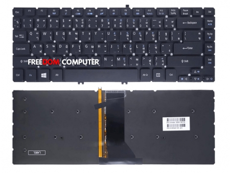 KEYBOARD ACER คีย์บอร์ดโน๊ตบุ๊ค Acer R7-571 R7-571G R7-572 R7-572G มีไฟ Backlight ไทย-อังกฤษ 