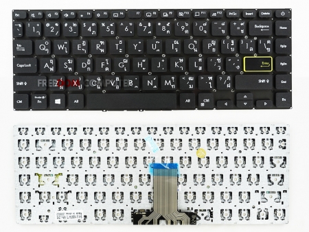 KEYBOARD ASUS คีย์บอร์ด Asus E410M M433 S433 S433E S433EA S433EQ S433F S433FA S433FL 433JA V4050F X421 สีดำ ไม่มีไฟ 