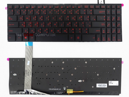 KEYBOARD ASUS คีย์บอร์ดโน๊ตบุ๊ค KEYBOARD ASUS FX570UD X570Z A570Z M570D แป้นสีแดง มีไฟ 