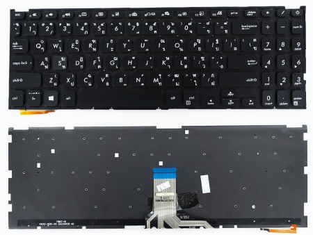 KEYBOARD ASUS KEYBOARD คีย์บอร์ด ASUS M509B M509D X509F X509J X515 X515J ไทย อังกฤษ สีดำ(มีไฟ Backlight) 