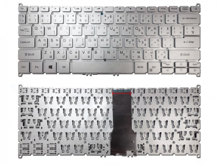 KEYBOARD ACER KEYBOARD คีย์บอร์ด Acer SWIF 3 SF314-54 ASPIRE 3 A314-22 A314-35 ไทย อังกฤษ สี SILVER ไม่มีไฟ 