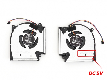 พัดลมโน๊ตบุ๊ค ASUS พัดลม CPU ASUS (5V)GL743QE G713QE G513QR G733QS G533Q G733QS 2ชิ้น L+R 
